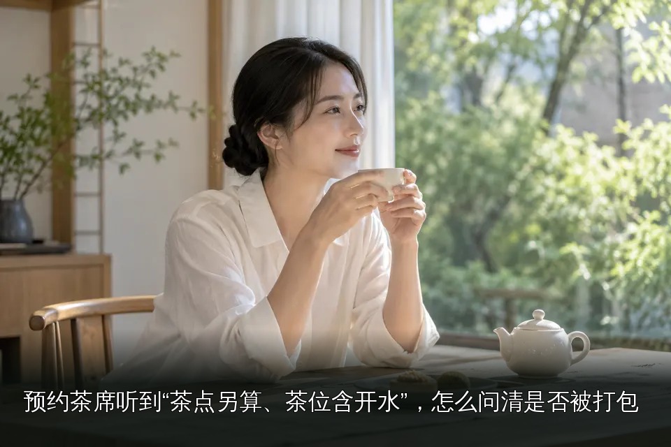 年轻女性品茶主题图｜白衣女性茶点午后
